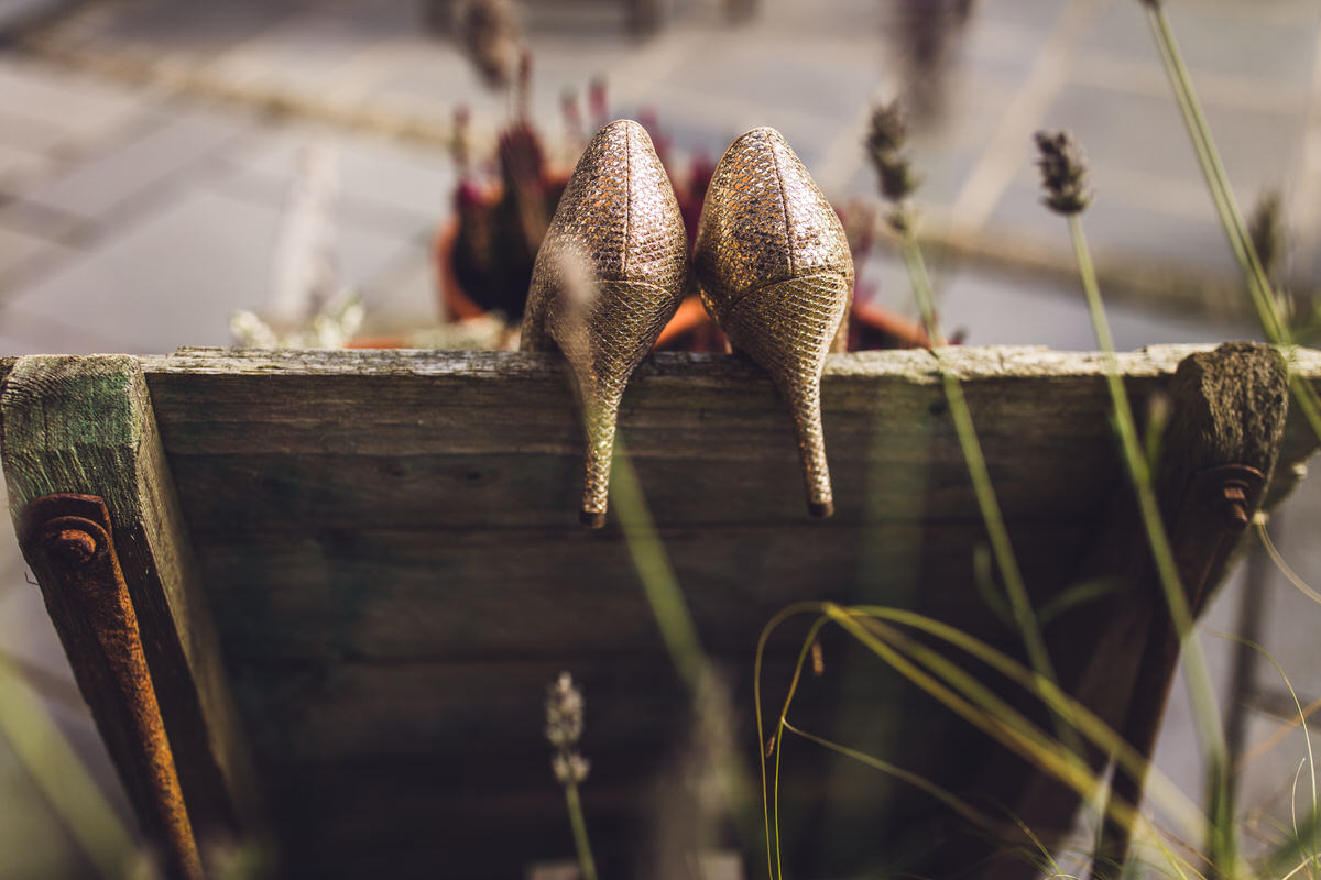 gold heels