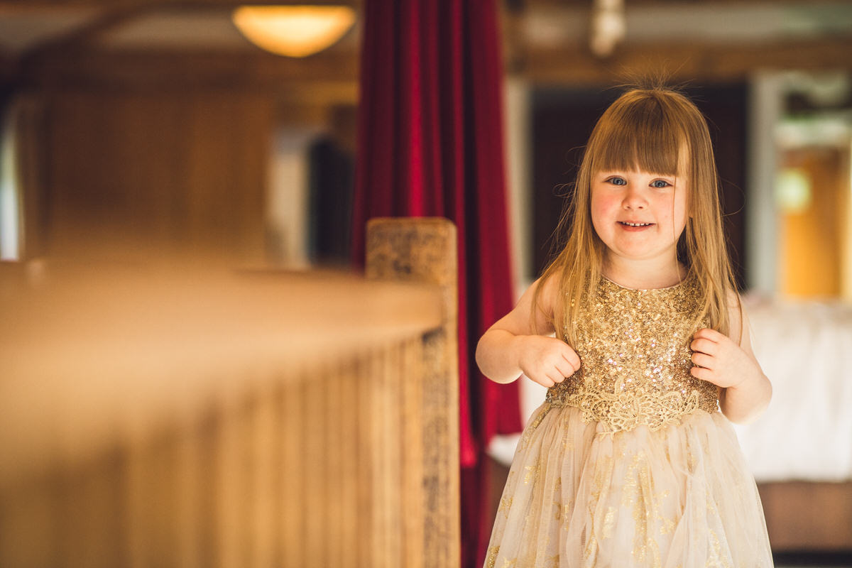 pretty tuile dress on flower girl