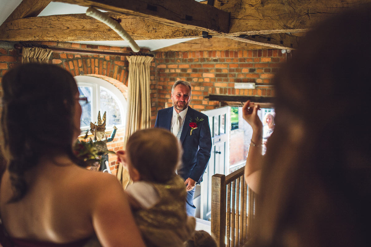 dad's first look at his daughter in her dress