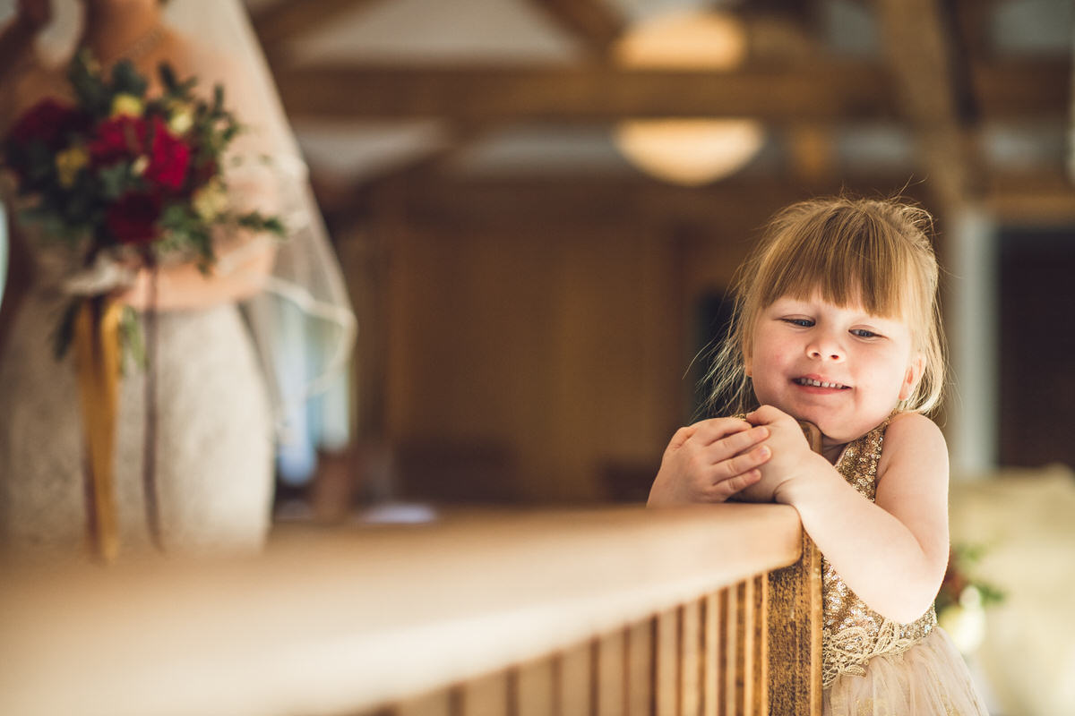 flower girl in sequin dress