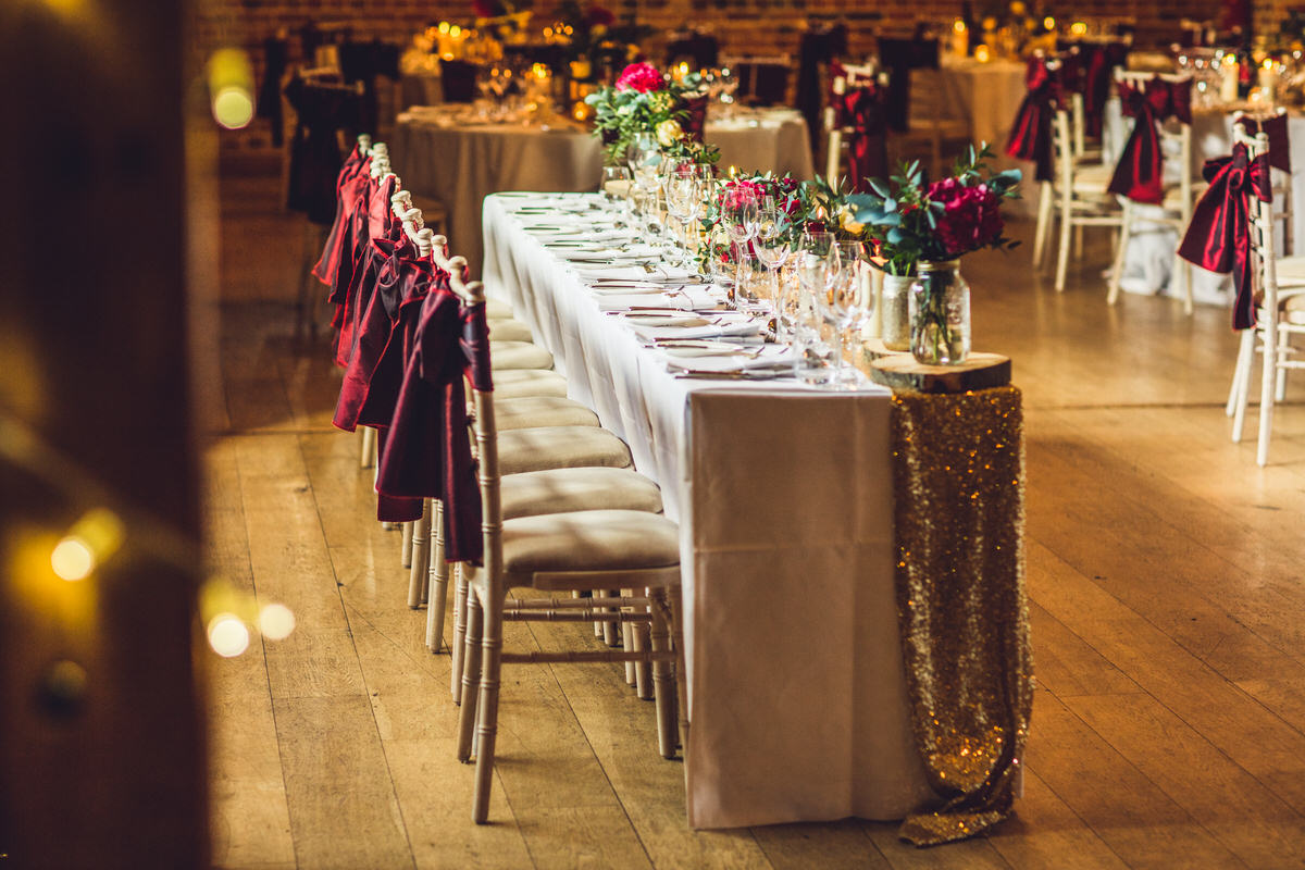 red gold luxury wedding decorations