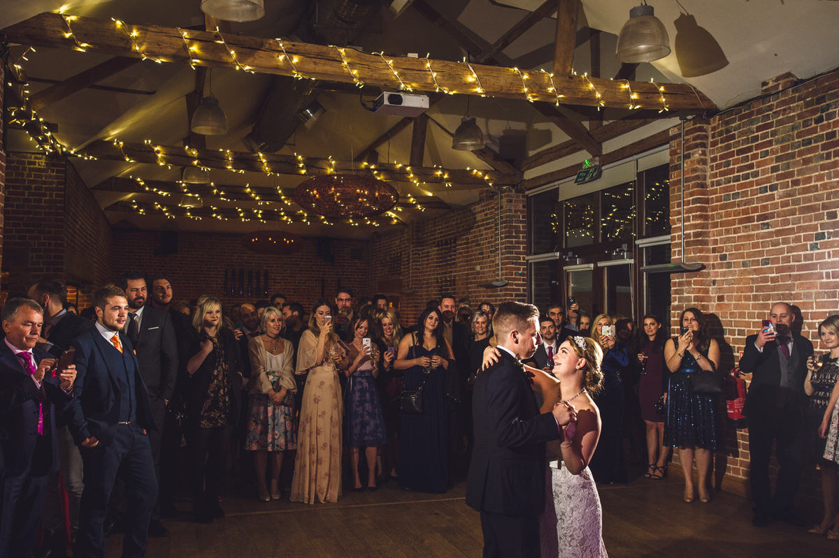 guests watch first dance