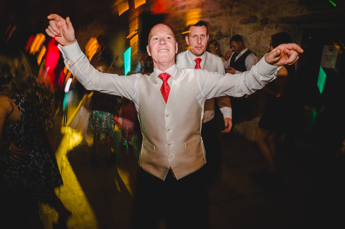 best man having a great time
